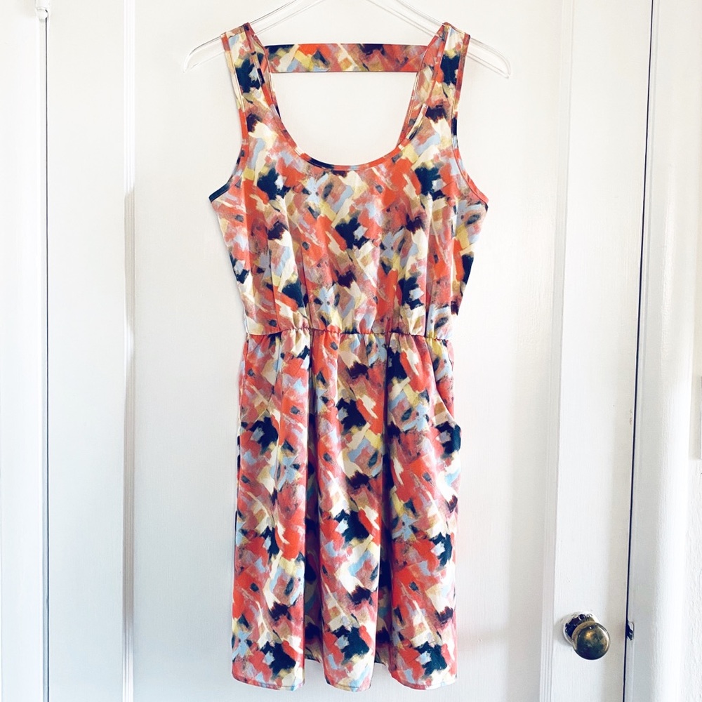 Lush Multicolor Dress with Pockets